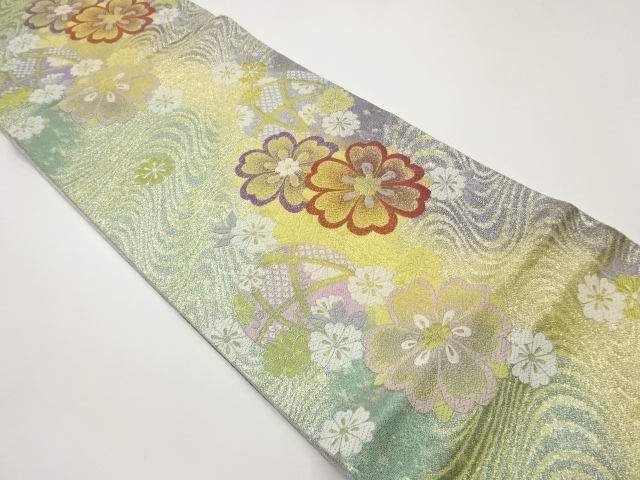 JAPANESE FUKURO OBI / WOVEN FLOWERS